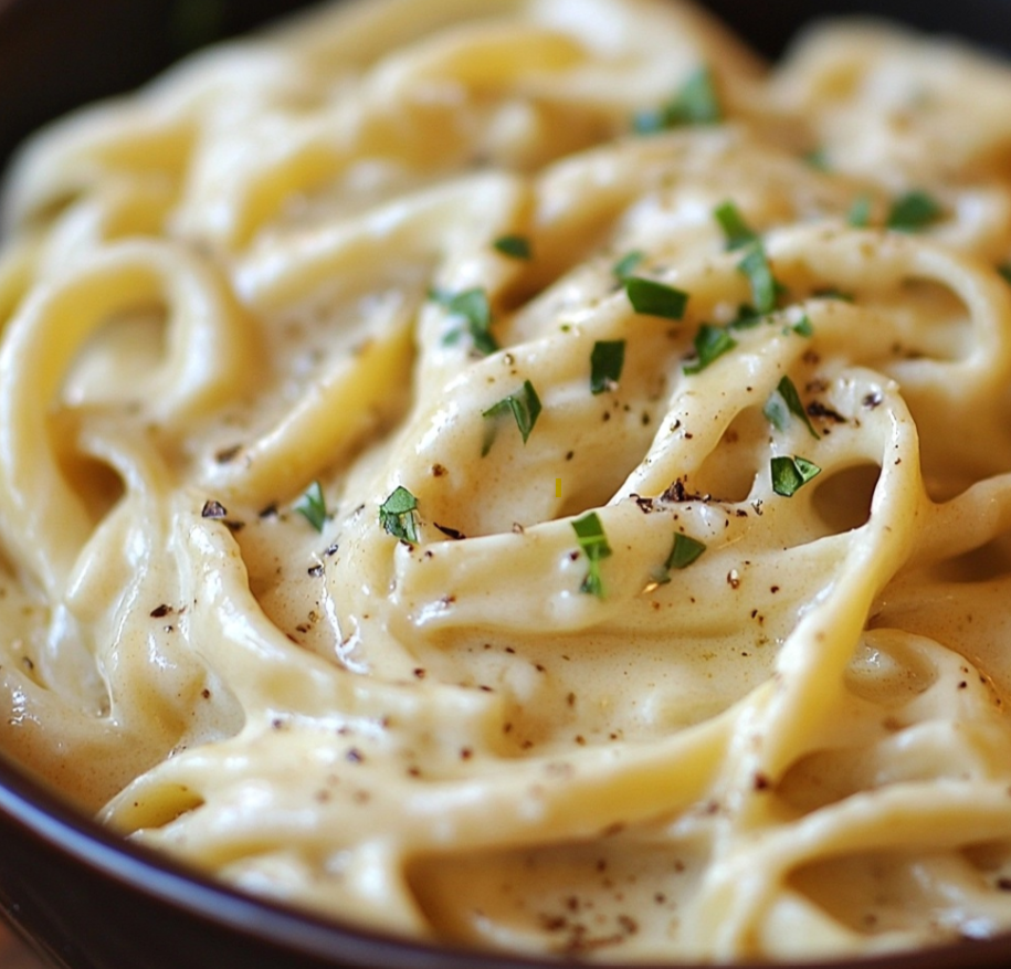 A creamy Cajun Alfredo sauce served with fettuccine and grilled chicken.