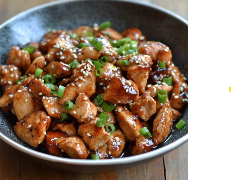 Hibachi chicken served with fried rice and sautéed vegetables.